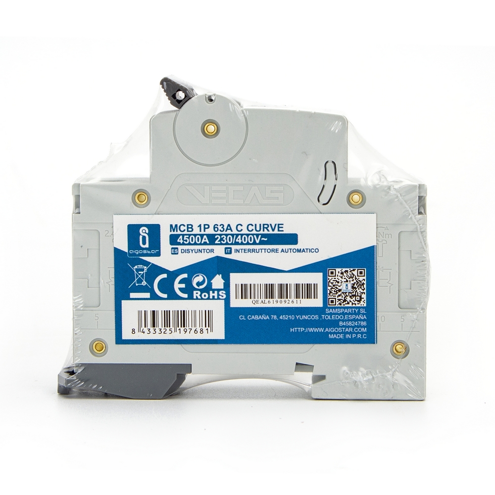 Interruttore automatico magnetotermico modulare 1P 63A Aigostar - Foto 5