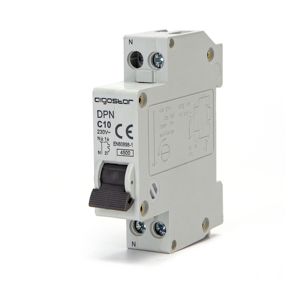 Foto principale Interruttore automatico magnetotermico modulare 1P+N 10A Aigostar