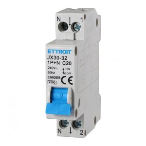 Foto principale Interruttore automatico magnetotermico modulare 1P+N 20A 4.5KA 220V Ettroit