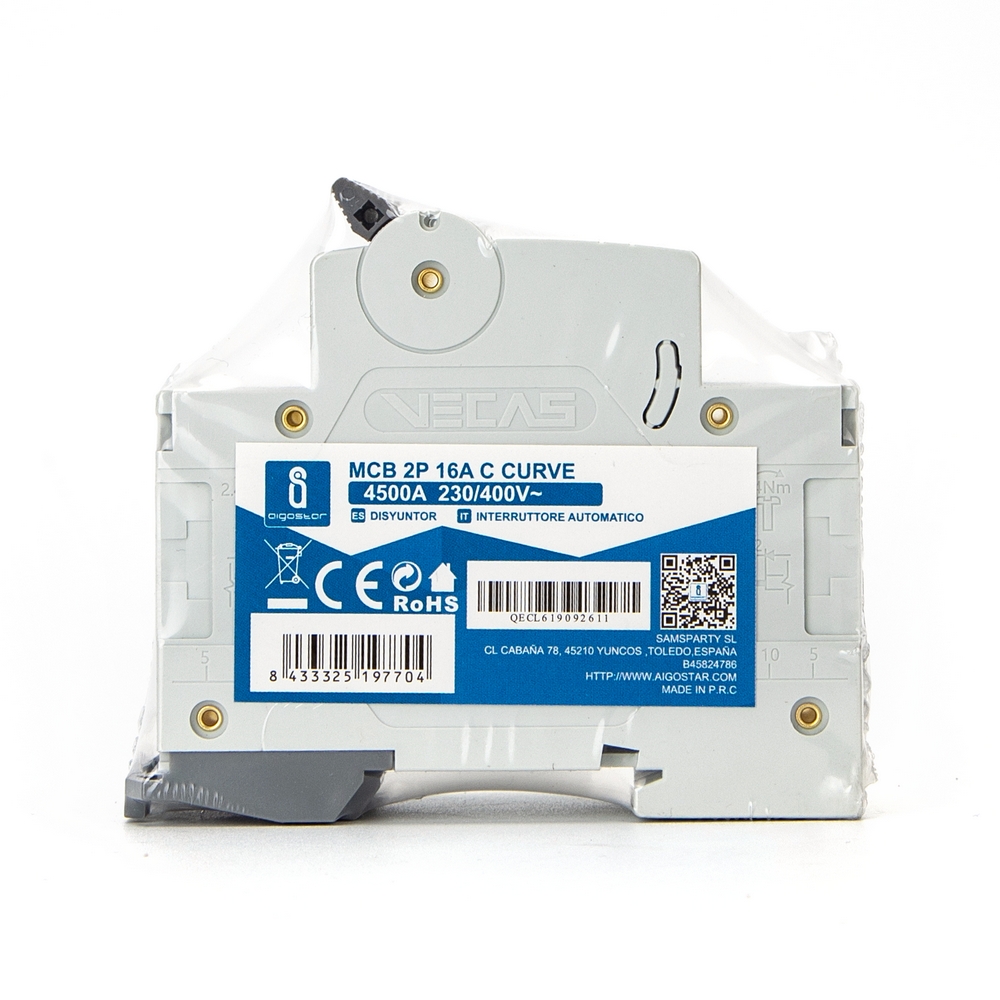 Interruttore automatico magnetotermico modulare 2P 16A Aigostar - Foto 5