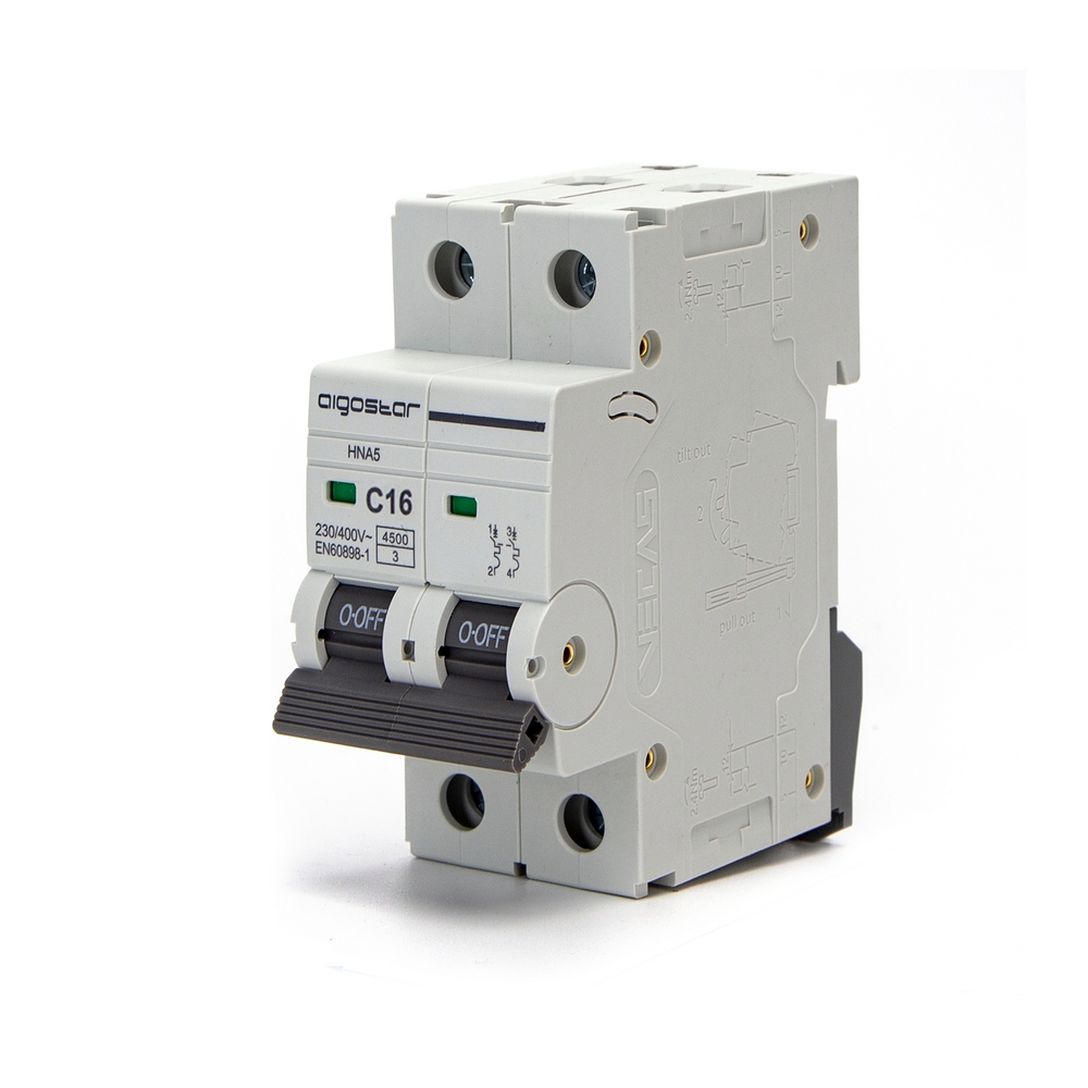 Foto principale Interruttore automatico magnetotermico modulare 2P 16A Aigostar