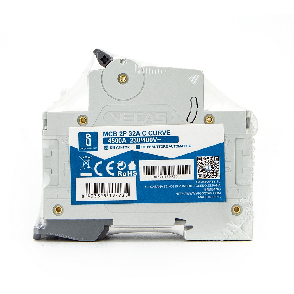 Interruttore automatico magnetotermico modulare 2P 32A Aigostar - Foto 5