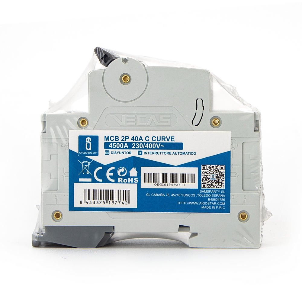 Interruttore automatico magnetotermico modulare 2P 40A Aigostar - Foto 5