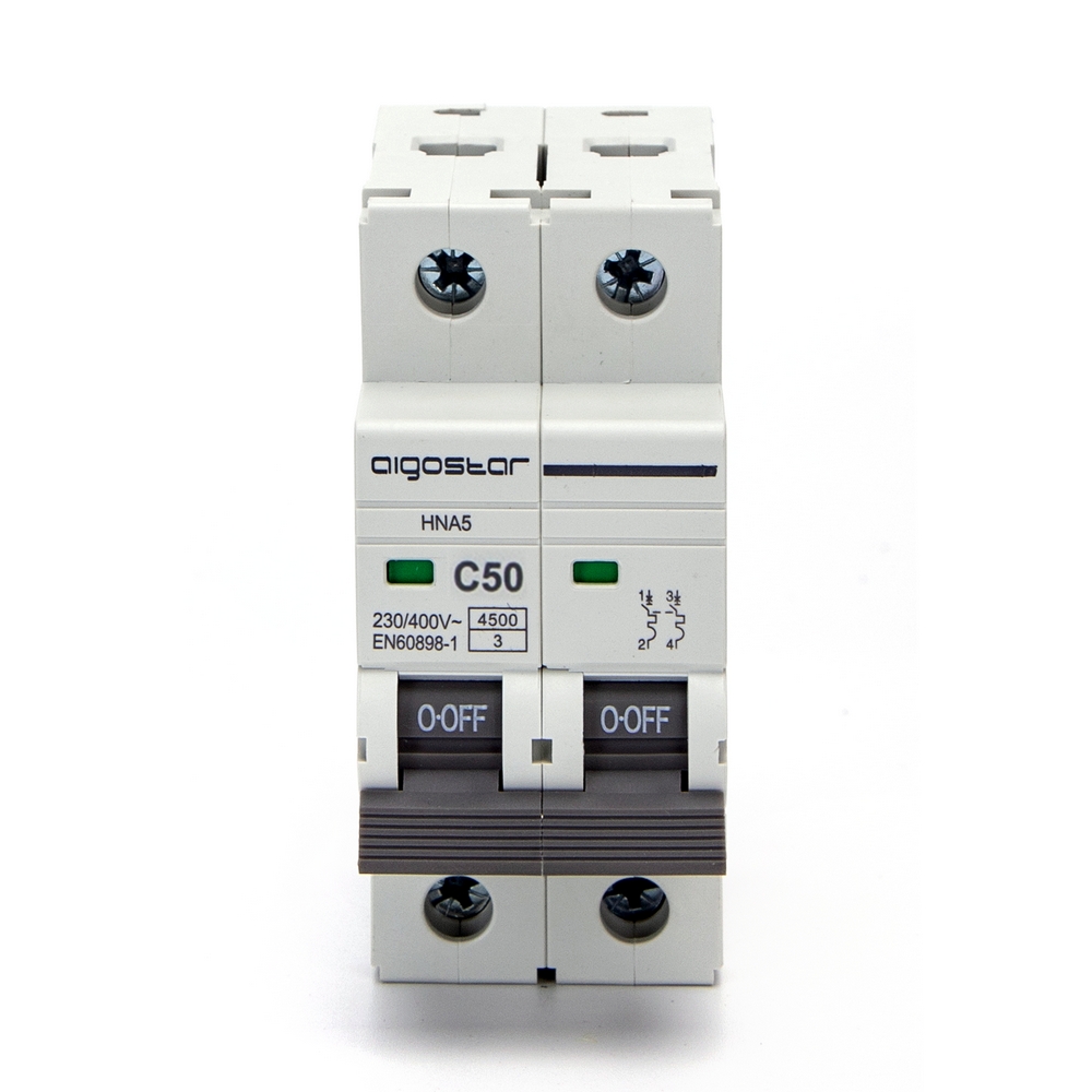 Interruttore automatico magnetotermico modulare 2P 50A Aigostar - Foto 1