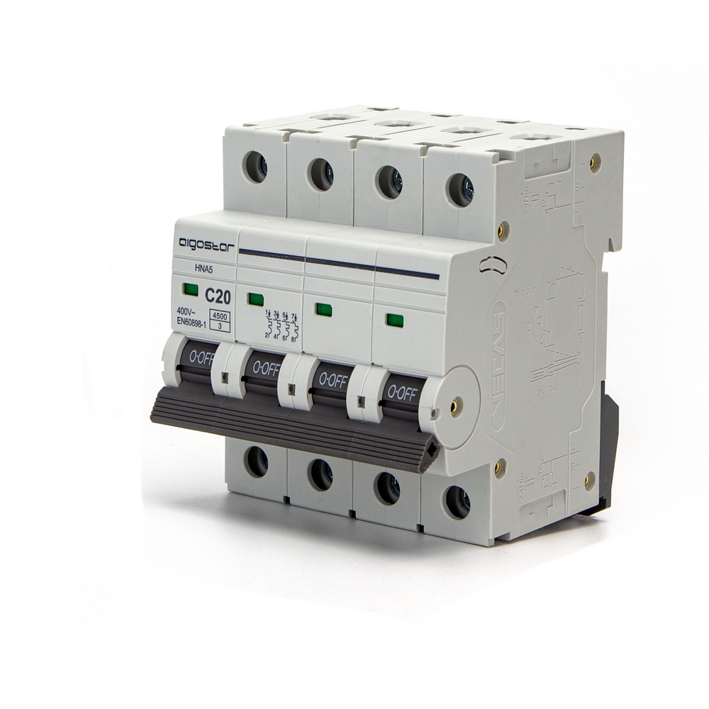 Foto principale Interruttore automatico magnetotermico modulare 4P 20A Aigostar