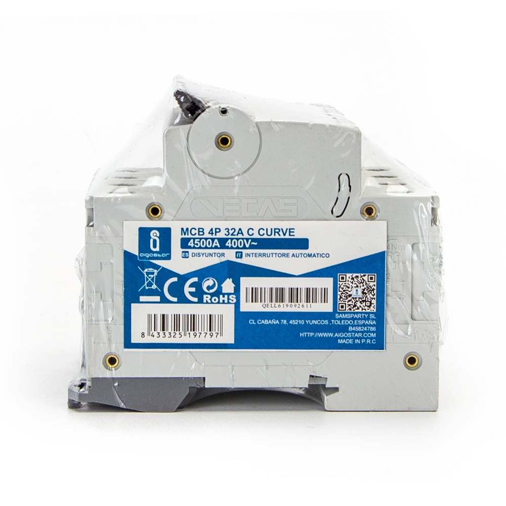 Interruttore automatico magnetotermico modulare 4P 32A Aigostar - Foto 5