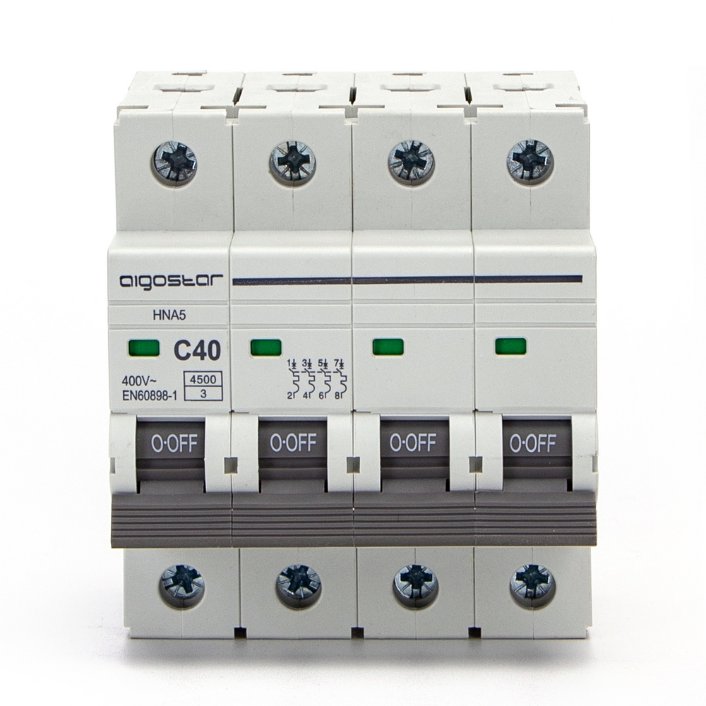 Interruttore automatico magnetotermico modulare 4P 40A Aigostar - Foto 1