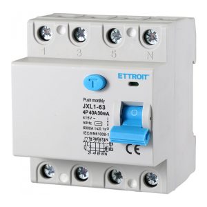 Foto principale Interruttore differenziale puro Salvavita modulare 4P 40A 30mA 6KA 380V Ettroit