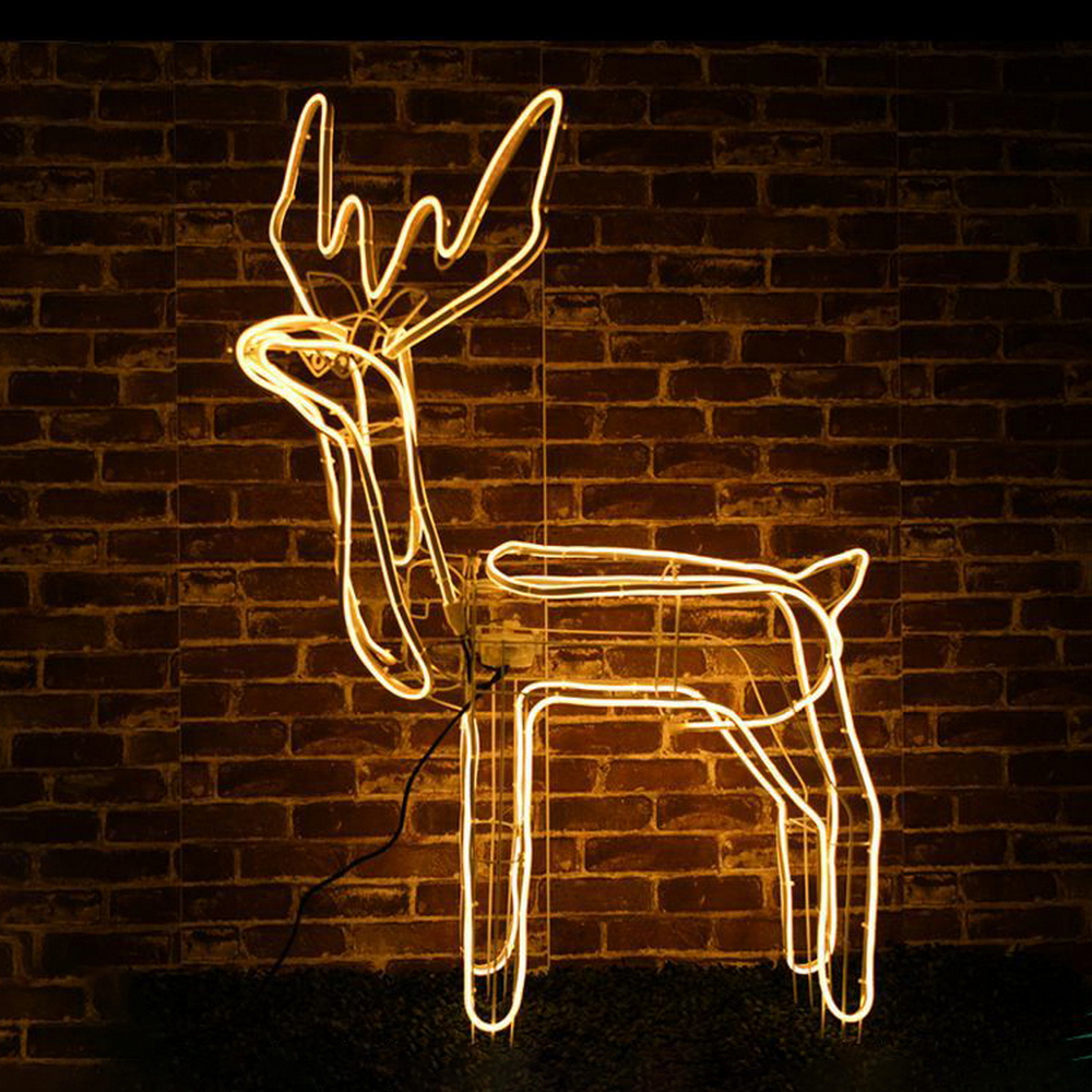 Renna natalizia Luminosa Led da giardino con testa mobile 105x56x120cm Wisdom - Foto 1