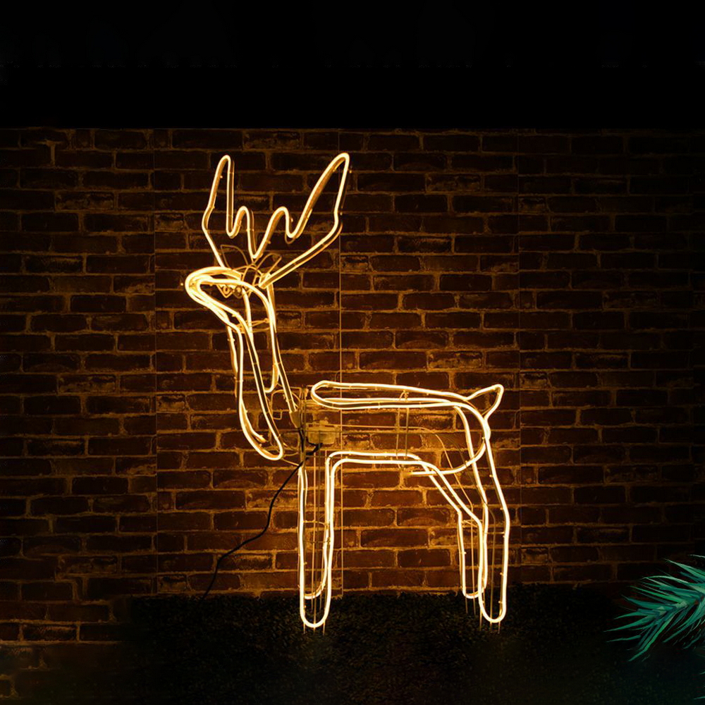Renna natalizia Luminosa Led da giardino con testa mobile 60x27x60cm Wisdom - Foto 1