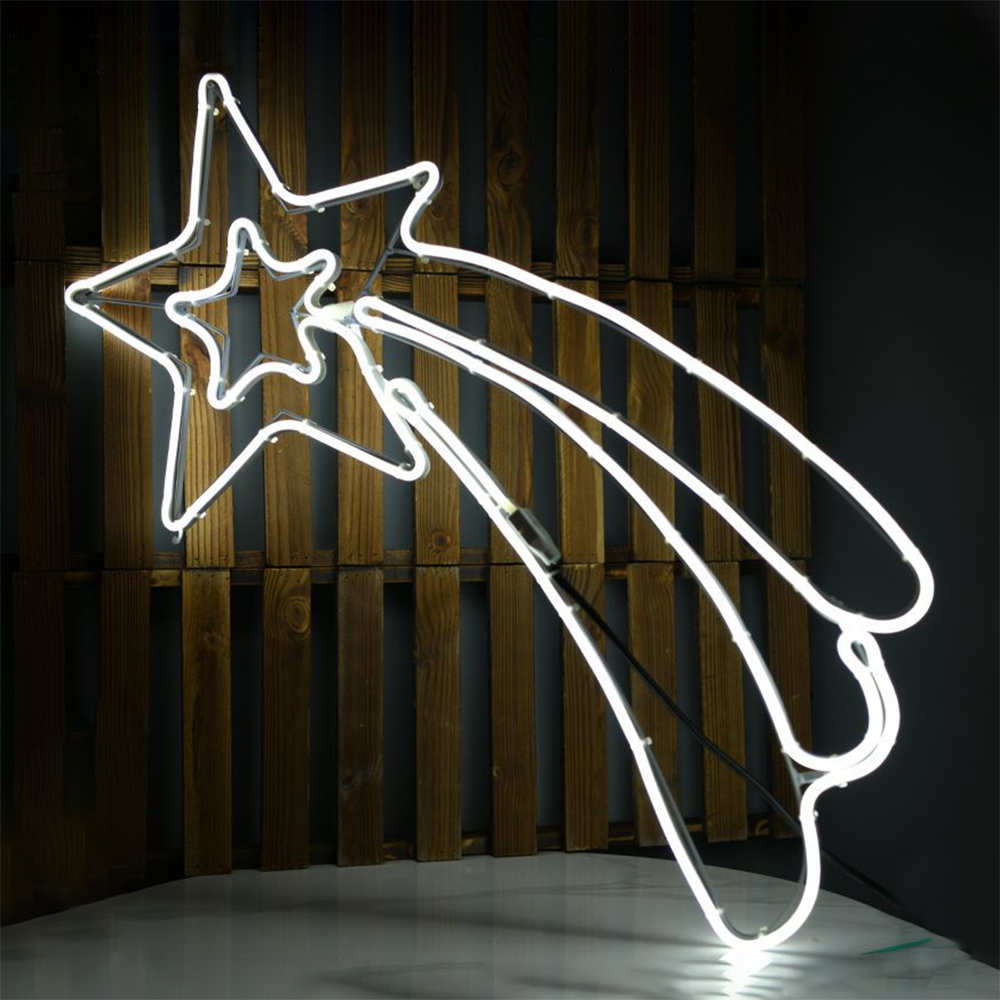 Stella cometa luminosa Led 76cm Neon Flex Bianco Freddo Wisdom - Foto 1