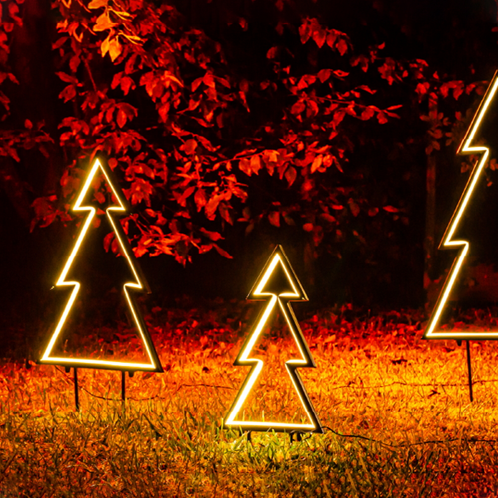 Albero di Natale luminoso 70cm con staffe da giardino Wisdom - Foto 1