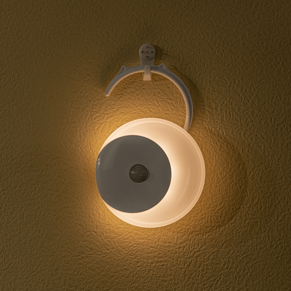 Lampada da notte a Led Luna a batteria Bianco Caldo 3000K con sensore crepuscolare e di movimento Aigostar - Foto 4