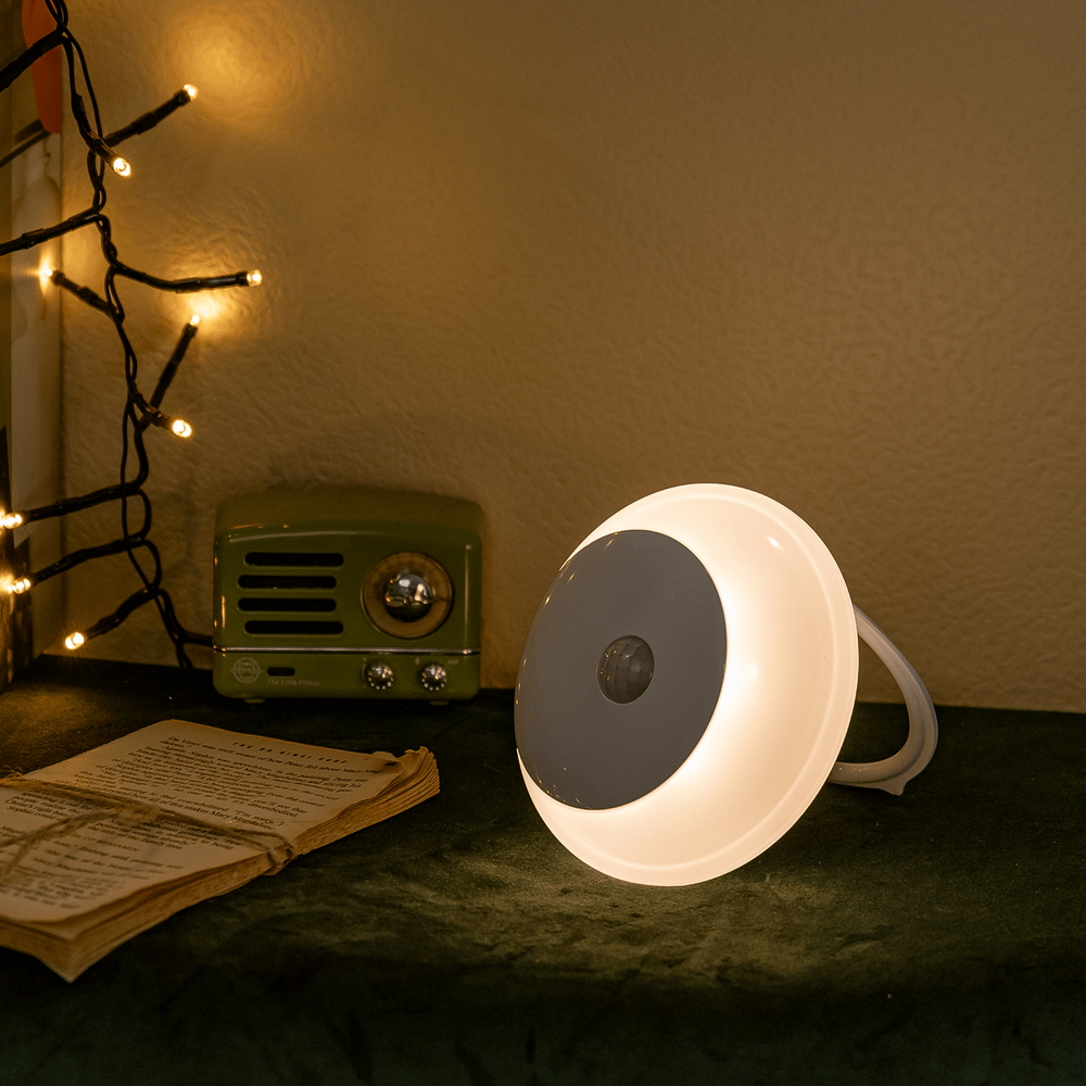 Lampada da notte a Led Luna a batteria Bianco Caldo 3000K con sensore crepuscolare e di movimento Aigostar - Foto 5