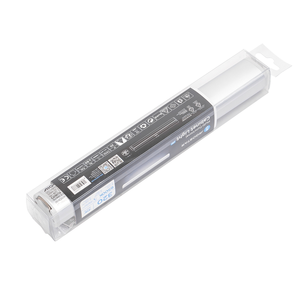 Reglette Led Luce per armadio 4W da 28 cm Bianco freddo 6500K a batteria con sensore di movimento e crepuscolare Aigostar - Foto 5