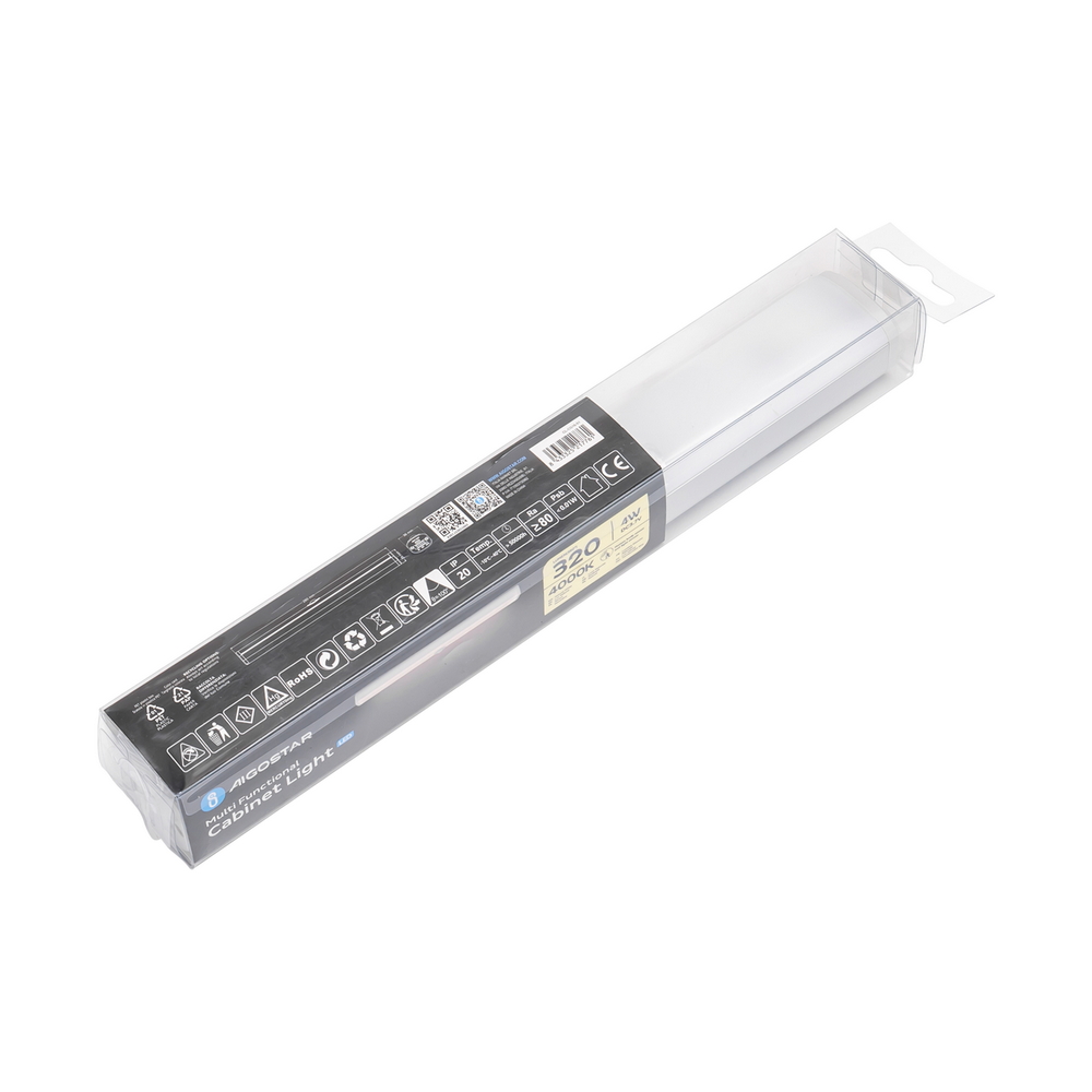 Reglette Led Luce per armadio 4W da 28 cm Bianco neutro 4000K a batteria con sensore di movimento e crepuscolare Aigostar - Foto 5