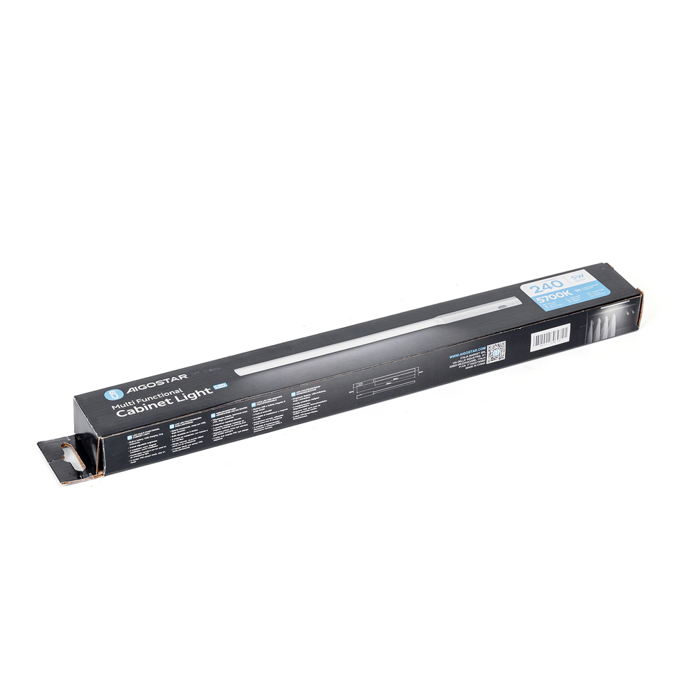 Reglette Led Luce per armadio 5W da 43 cm Bianco freddo 5700K con sensore di movimento Aigostar - Foto 4