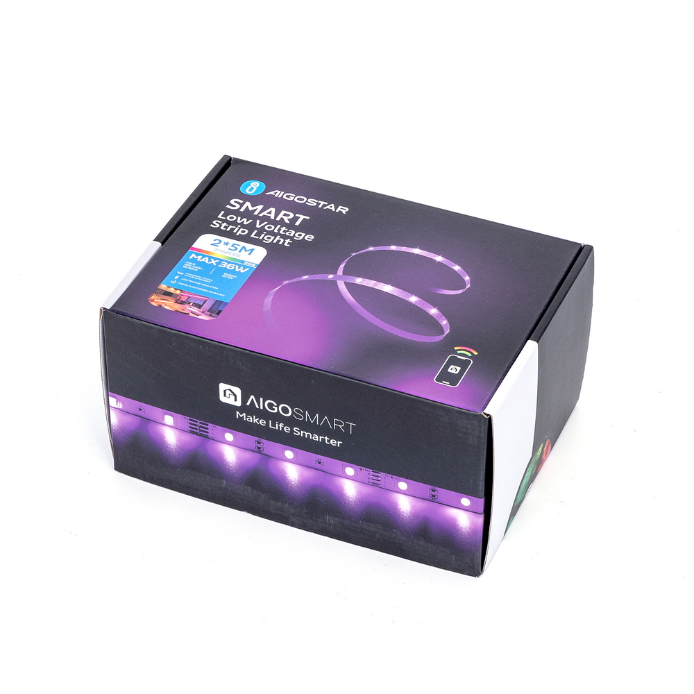 Striscia Led Smart 12V 36W 2×5 metri WiFi RGB luce regolabile e dimmerabile con telecomando Aigostar - Foto 6