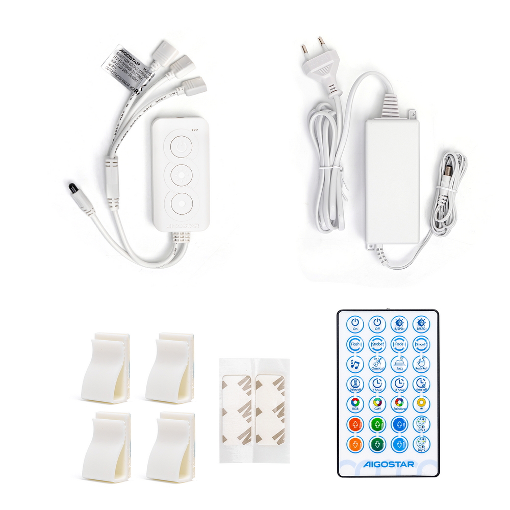Striscia Led Smart 12V 48W 3×5 metri WiFi RGB luce regolabile e dimmerabile con telecomando Aigostar - Foto 3