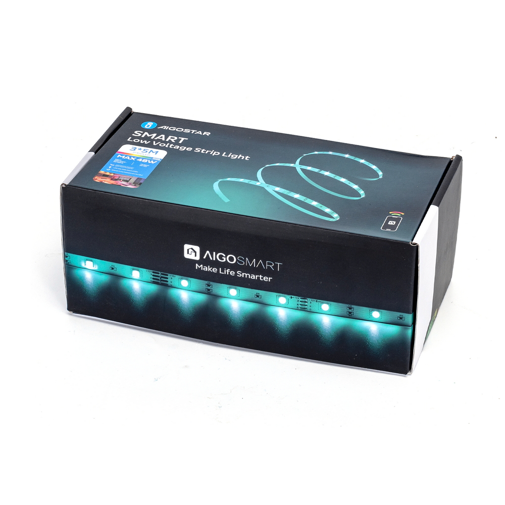 Striscia Led Smart 12V 48W 3×5 metri WiFi RGB luce regolabile e dimmerabile con telecomando Aigostar - Foto 6