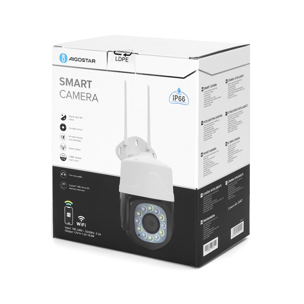 Telecamera di sorveglianza professionale Aigostar AE-JGA01 Smart WiFi Full HD 1080p 360° motorizzata visione notturna per esterno - Foto 5