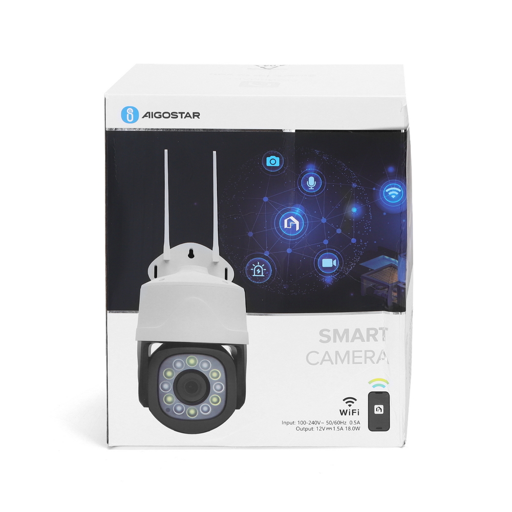 Telecamera di sorveglianza professionale Aigostar AE-JGA01 Smart WiFi Full HD 1080p 360° motorizzata visione notturna per esterno - Foto 7