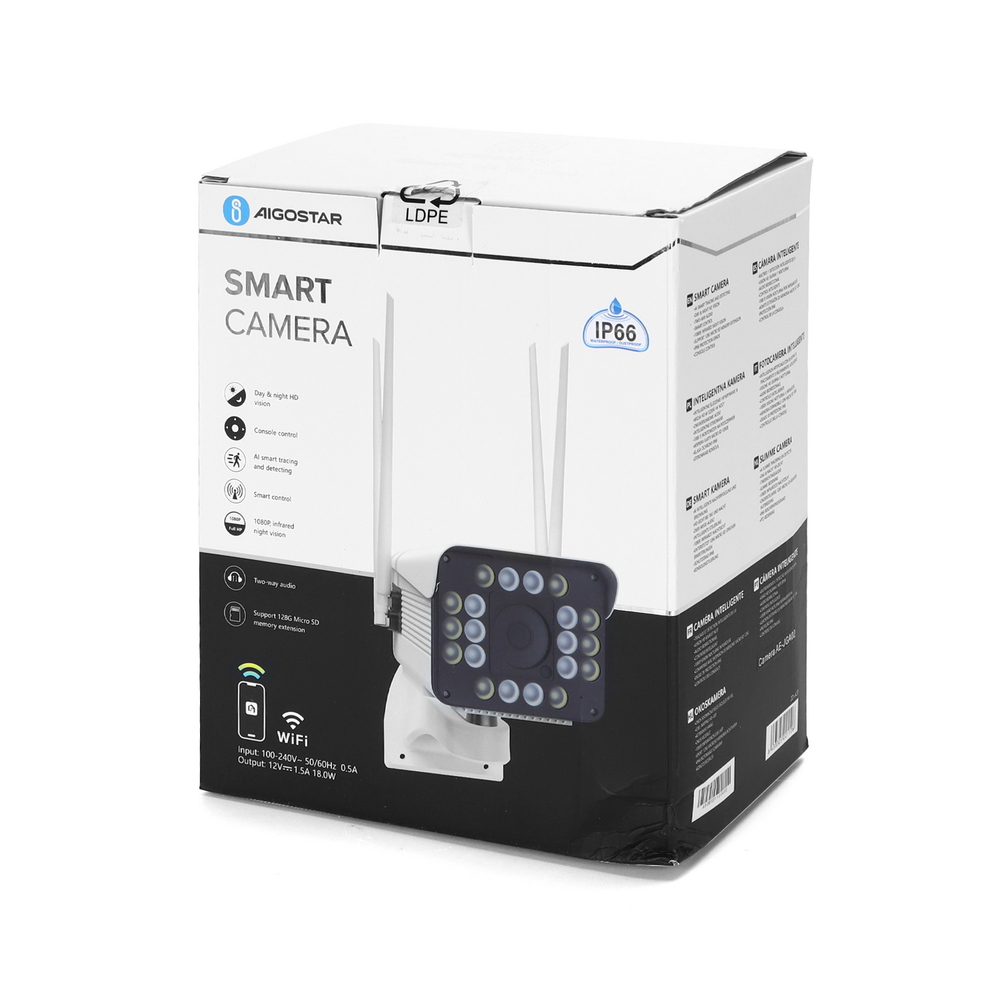 Telecamera di sorveglianza professionale Aigostar AE-JGA02 Smart WiFi Full HD 1080p 360° motorizzata visione notturna per esterno - Foto 5