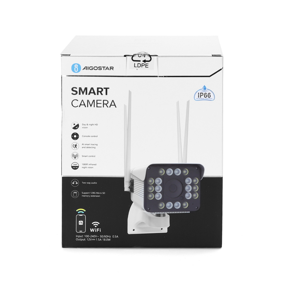 Telecamera di sorveglianza professionale Aigostar AE-JGA02 Smart WiFi Full HD 1080p 360° motorizzata visione notturna per esterno - Foto 6