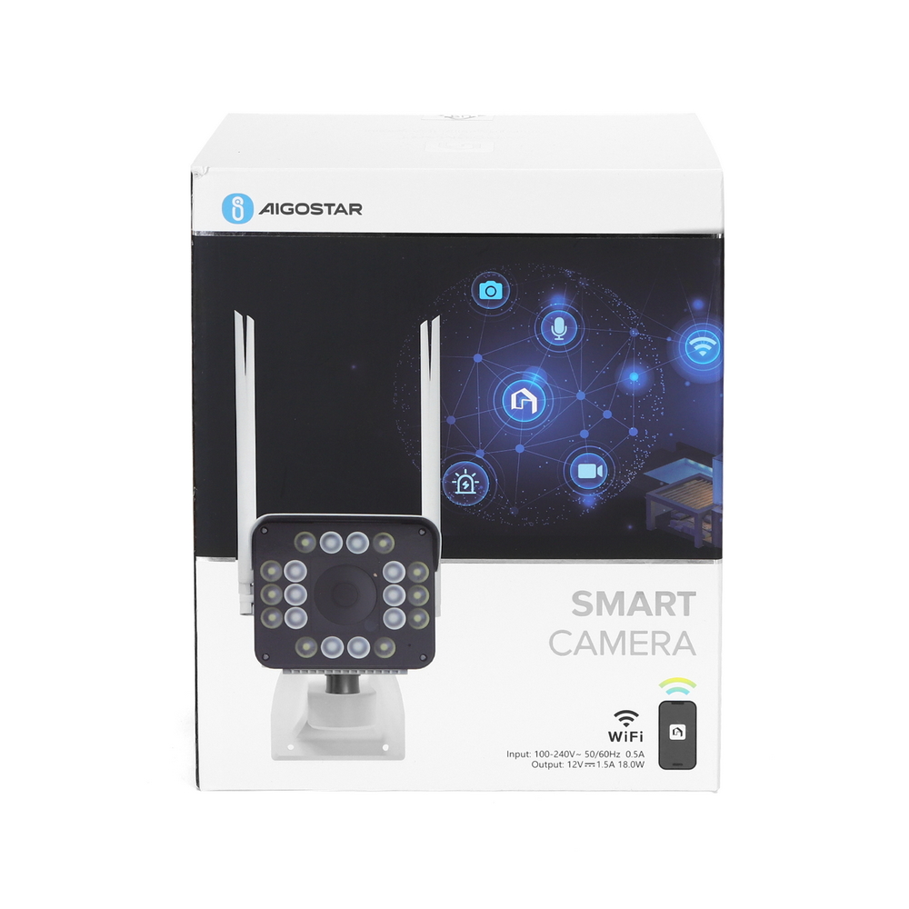 Telecamera di sorveglianza professionale Aigostar AE-JGA02 Smart WiFi Full HD 1080p 360° motorizzata visione notturna per esterno - Foto 7