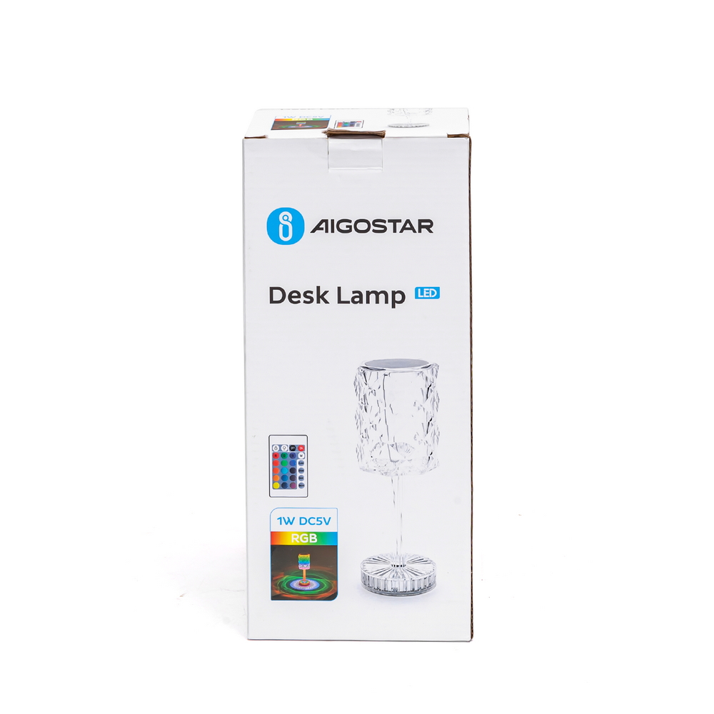 Lampada da tavolo Led touch Gibus Diamond RGB 1W portatile a batteria ricaricabile USB Type-C Aigostar - Foto 5