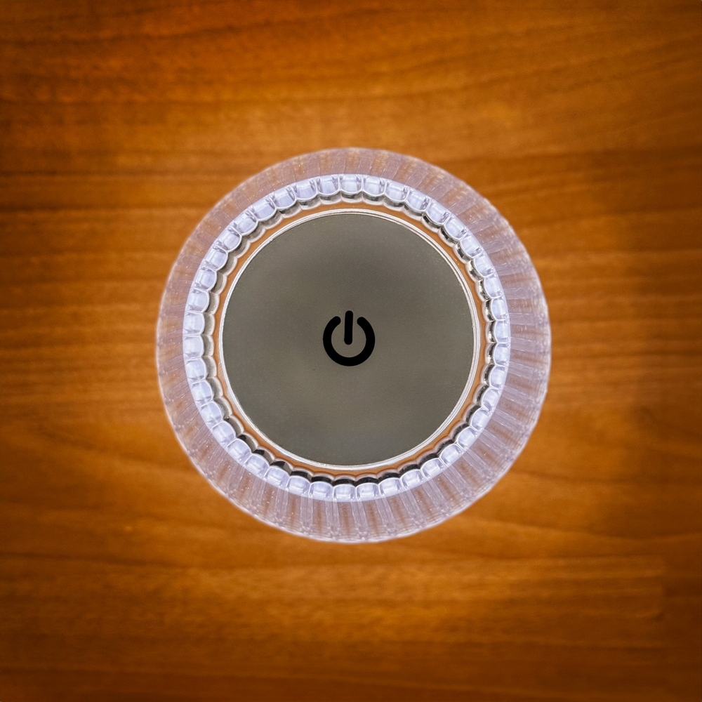 Lampada da tavolo Led touch Kristall luce regolabile 2W portatile a batteria ricaricabile USB Type-C Novaline - Foto 4