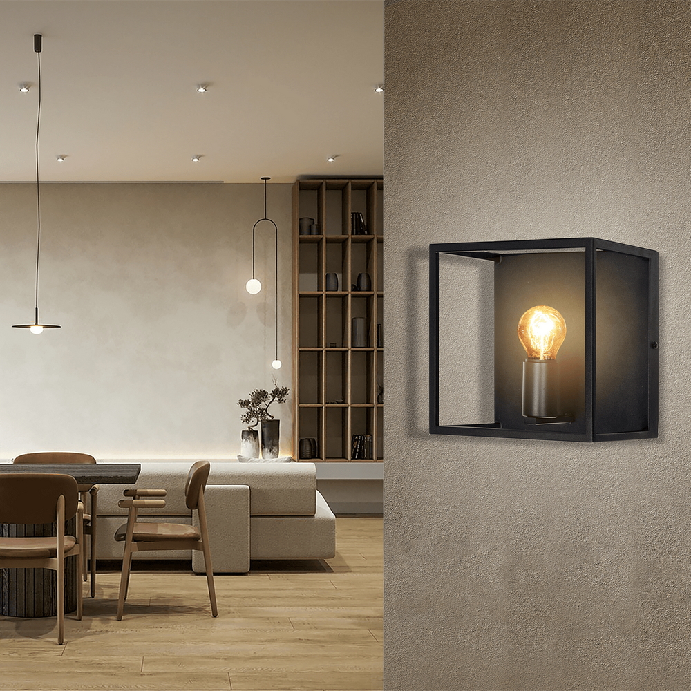 Applique da parete Wall Light Nero IP20 1 x E27 Aigostar - Foto 3