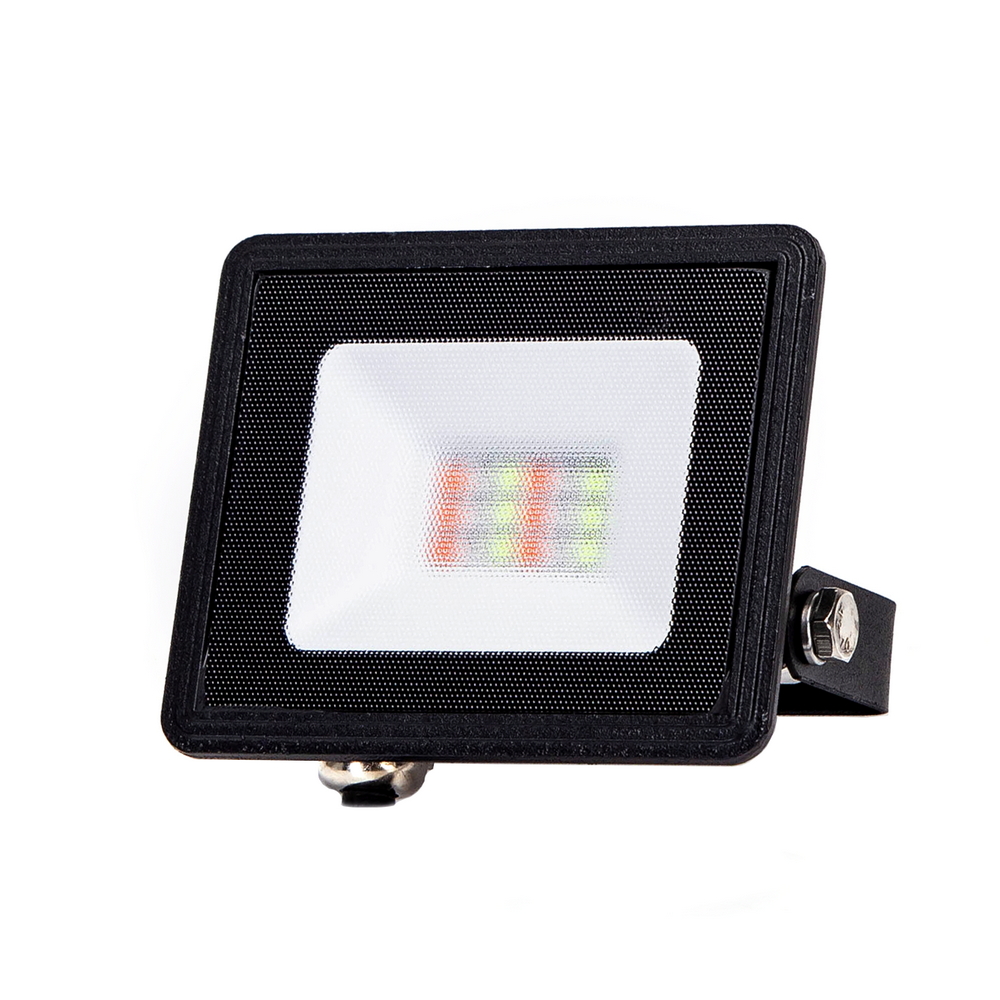 Foto principale Faro proiettore Led 10W Nero da esterno IP65 RGB luce regolabile e dimmerabile con telecomando Aigostar