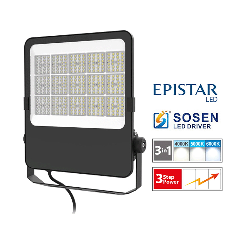 Faro proiettore Led 200W Nero da esterno IP65 luce regolabile 120LM/W Novaline - Foto 1