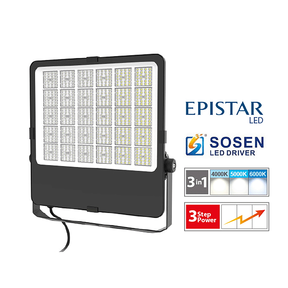 Faro proiettore Led 400W Nero da esterno IP65 luce regolabile 120LM/W Novaline - Foto 1