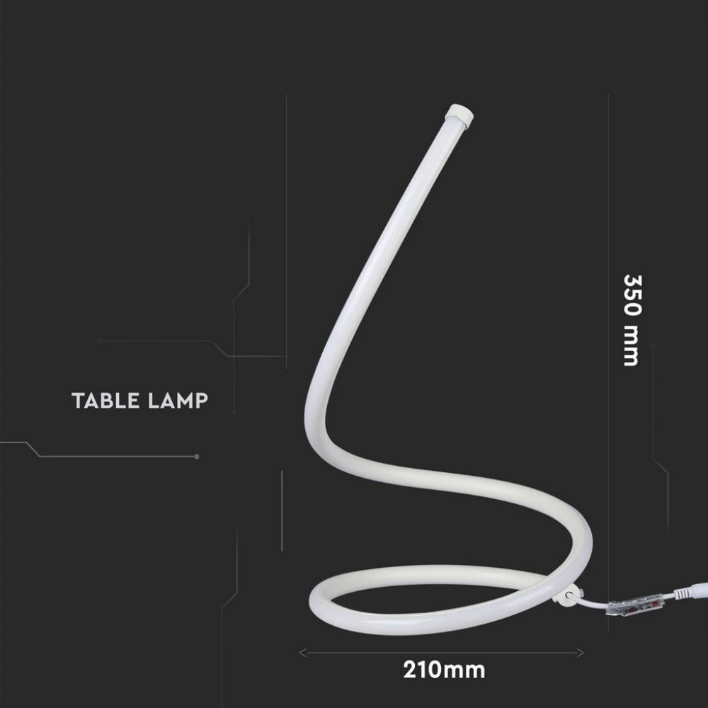 Lampada da tavolo Led Spiral Bianca 20W Bianco caldo 3000K V-TAC - Foto 4