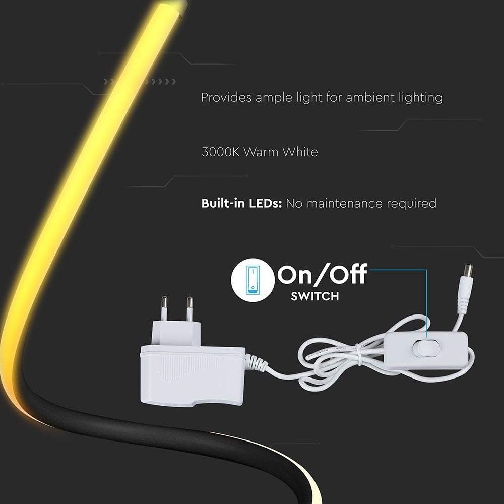 Lampada da tavolo Led Spiral Nera 20W Bianco caldo 3000K V-TAC - Foto 3
