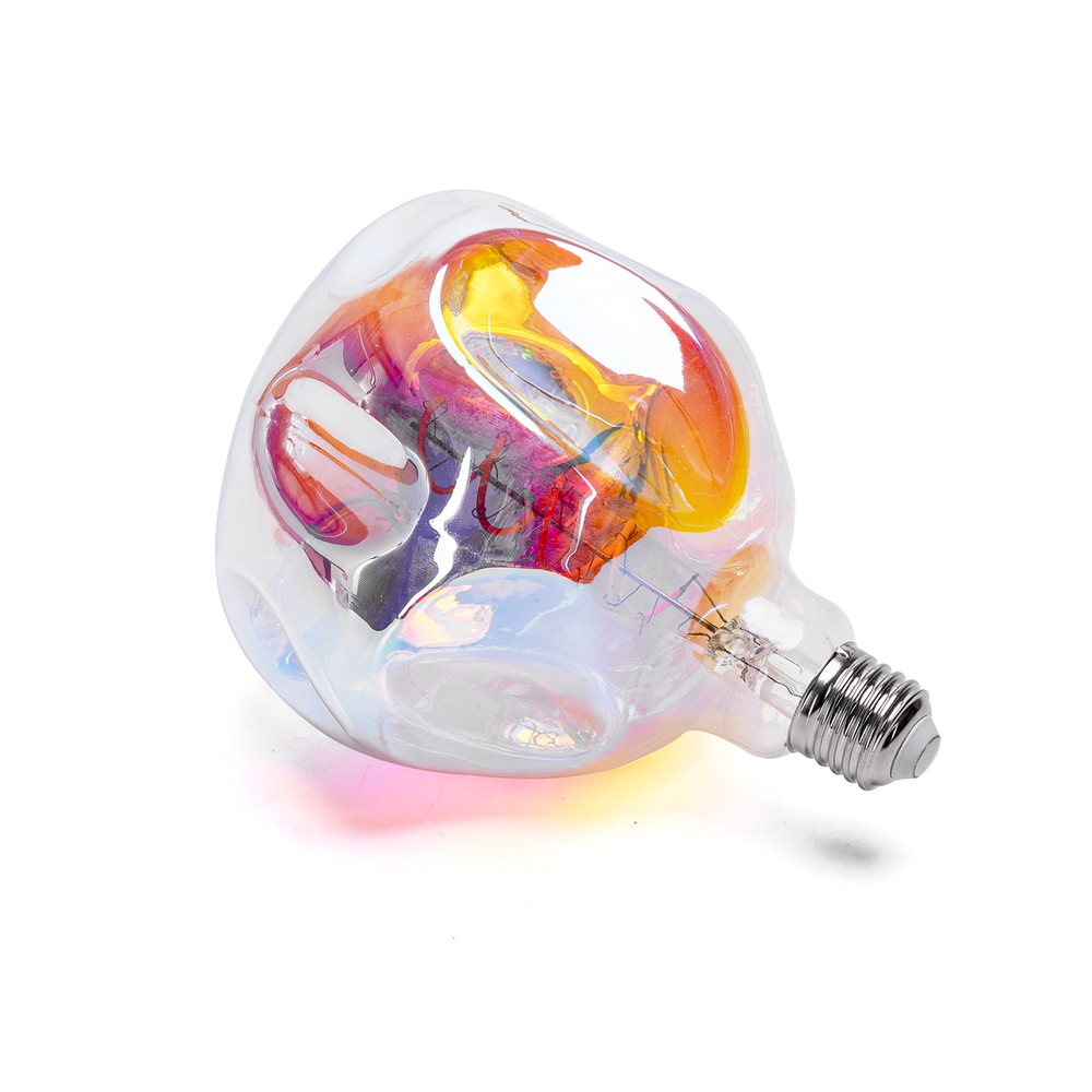 Lampadina Led Alien Rainbow a Filamento E27 G125 4W decorativa Bianco caldo 1800K Aigostar - Foto 1