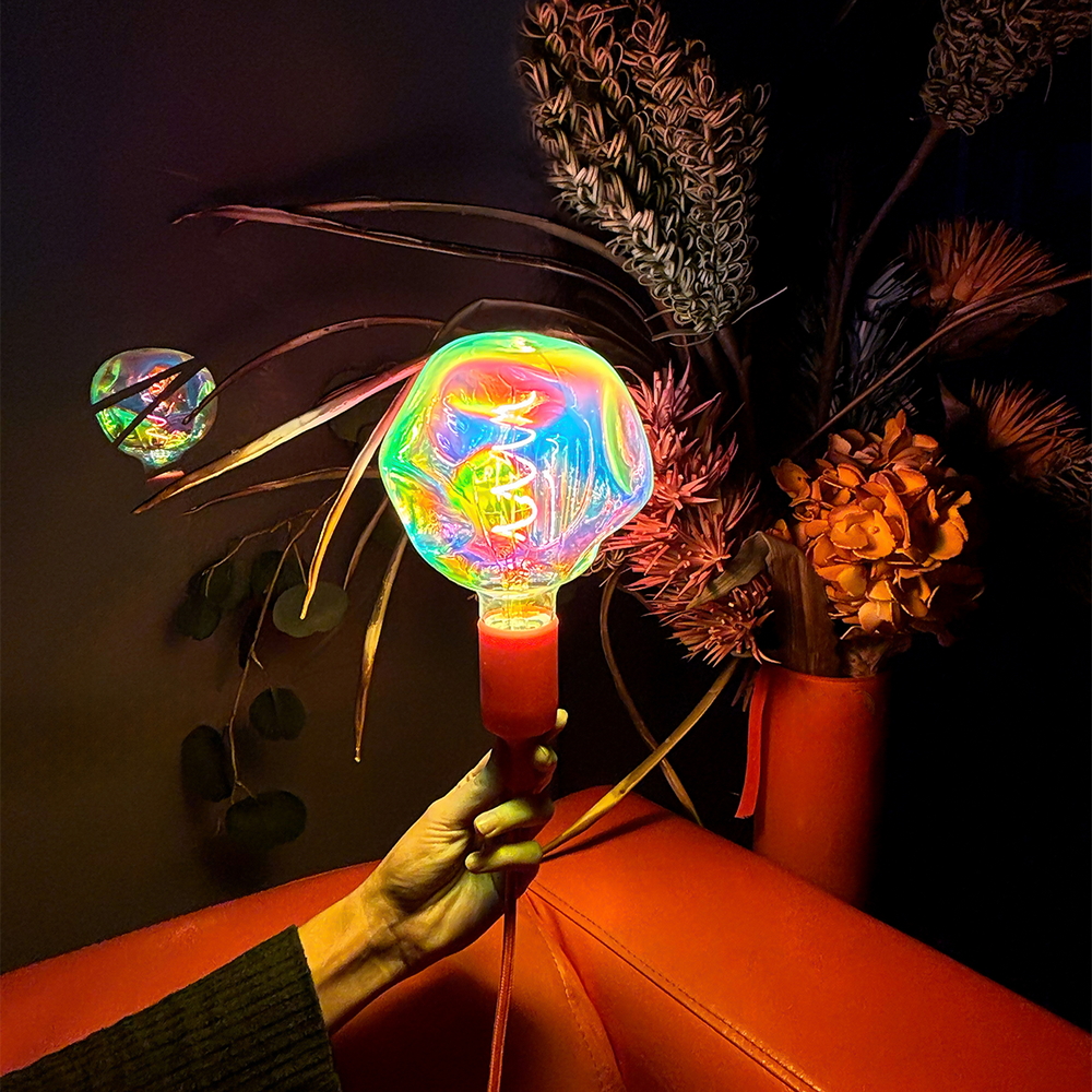 Lampadina Led Alien Rainbow a Filamento E27 G125 4W decorativa Bianco caldo 1800K Aigostar - Foto 2