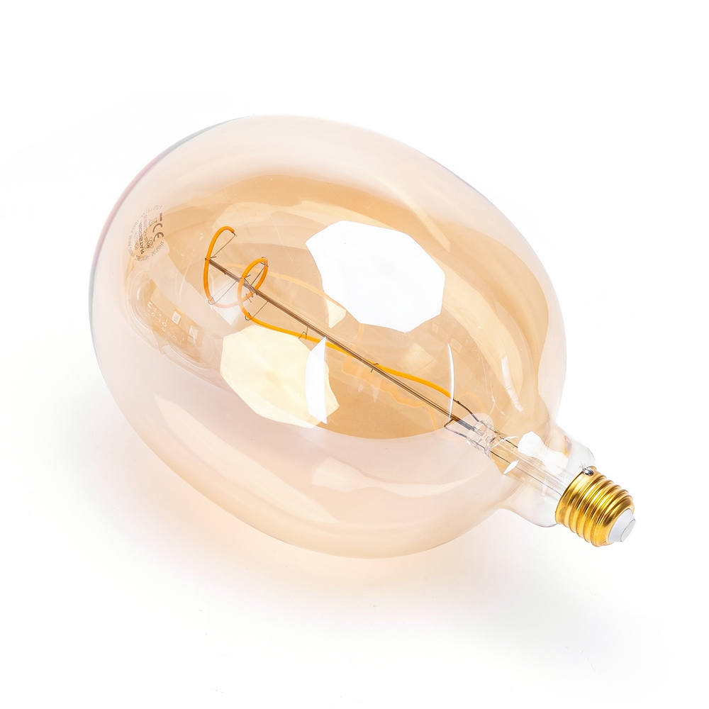 Lampadina Led Balloon Vintage a Filamento E27 4W decorativa Bianco caldo 1800K Aigostar - Foto 1