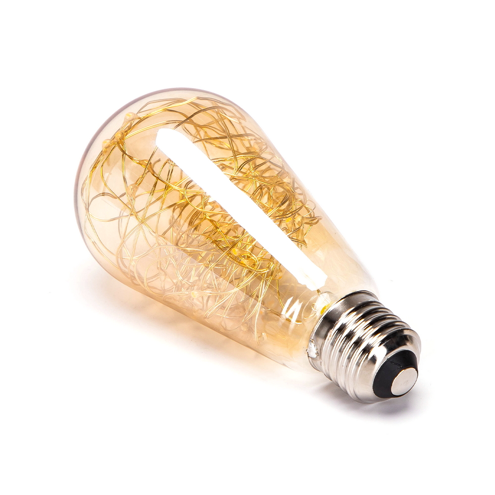 Lampadina Led Filo di rame E27 ST64 1,2W decorativa Bianco caldo 1800K Aigostar - Foto 1