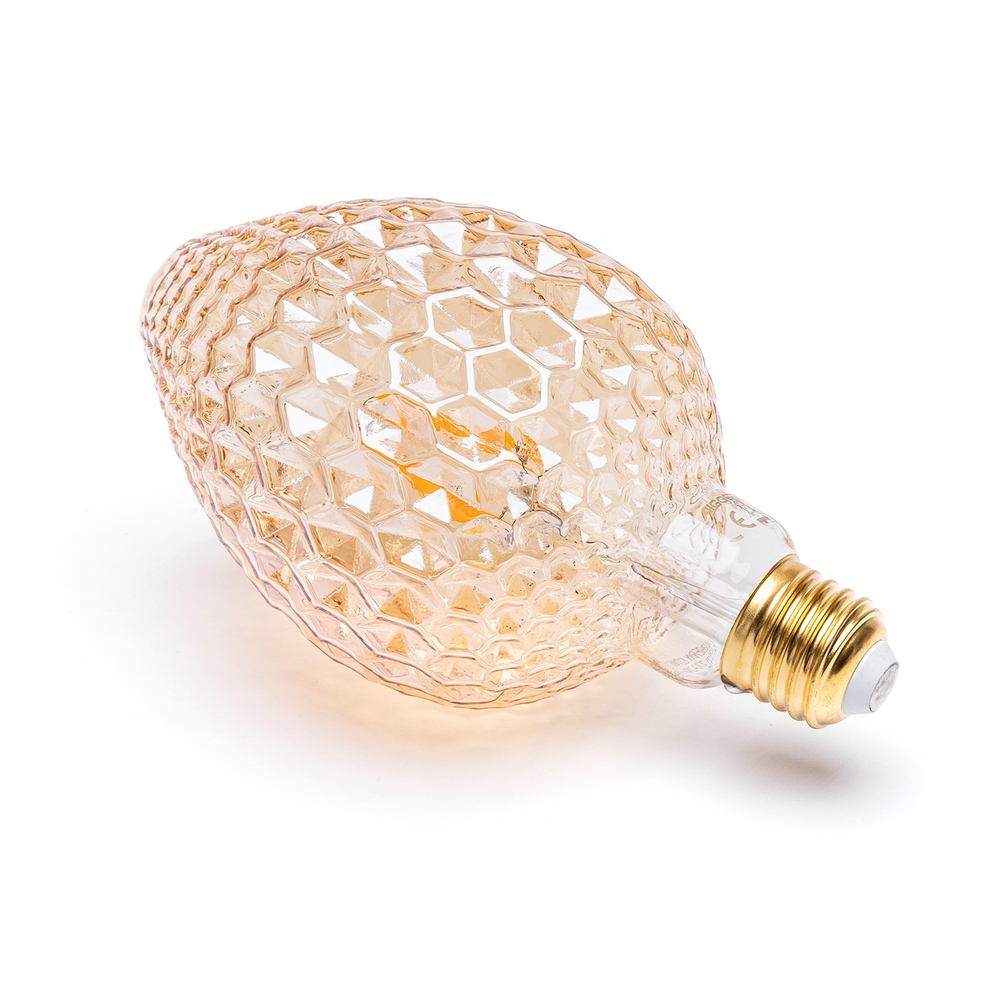 Lampadina Led Fragola Vintage a Filamento E27 a 4W decorativa Bianco caldo 1800K Aigostar - Foto 1