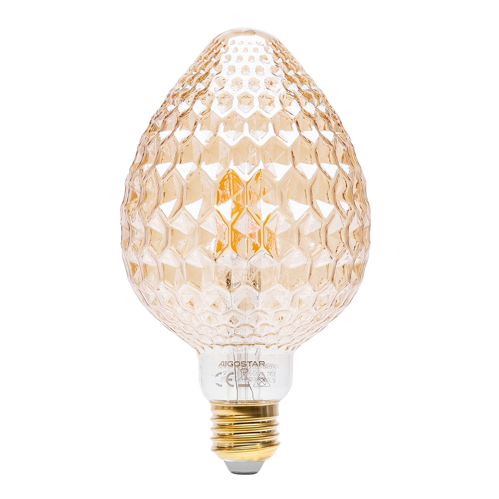 Foto principale Lampadina Led Fragola Vintage a Filamento E27 a 4W decorativa Bianco caldo 1800K Aigostar