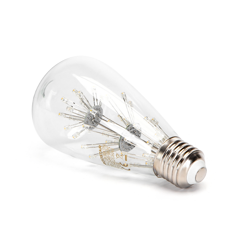 Lampadina Led Fuochi d’artificio E27 ST64 1,8W decorativa Bianco caldo 1800K Aigostar - Foto 1