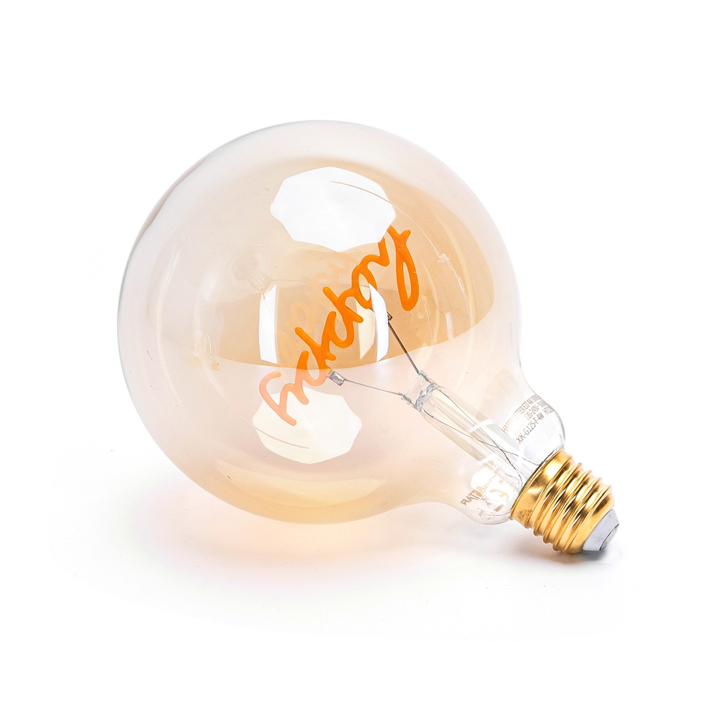 Lampadina Led Happy Vintage a Filamento E27 G125 4W decorativa Bianco caldo 1800K Aigostar - Foto 1