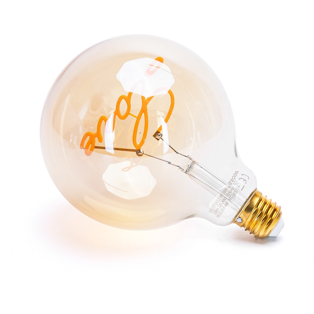 Lampadina Led Love Vintage a Filamento E27 G125 4W decorativa Bianco caldo 1800K Aigostar - Foto 1