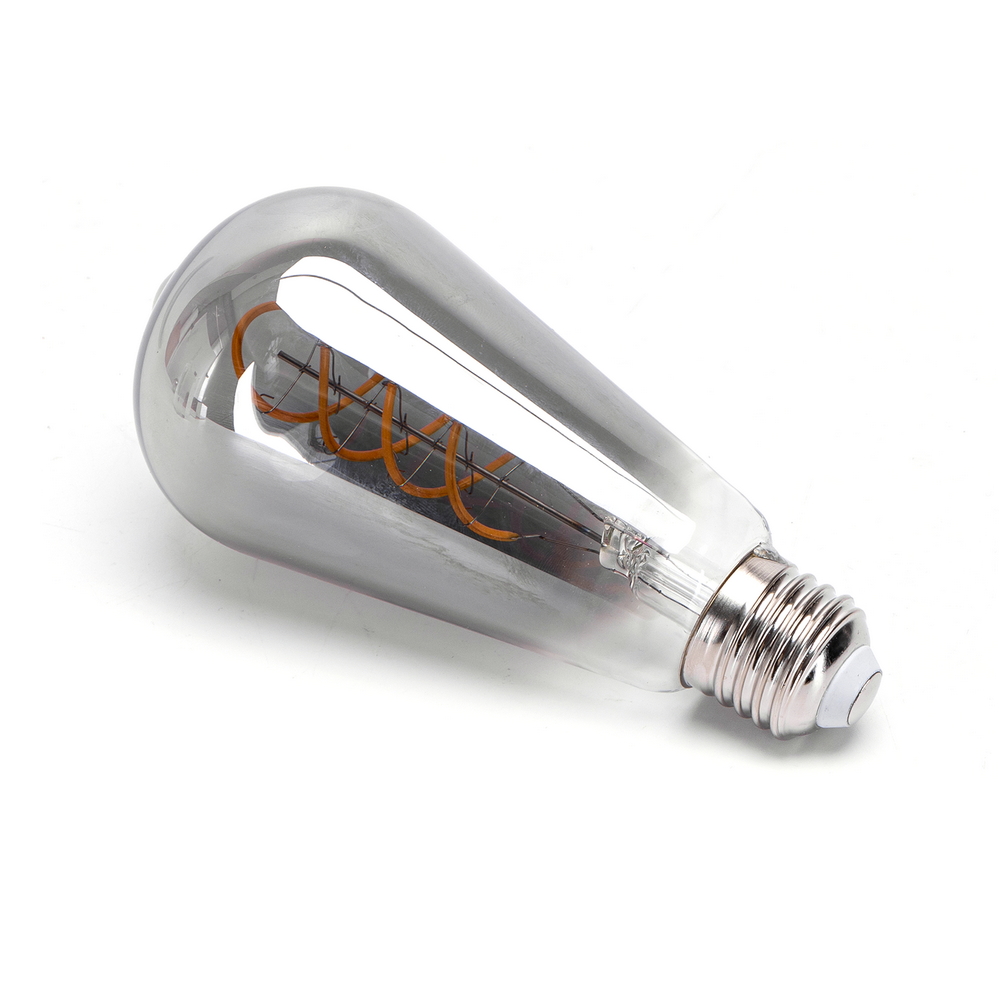 Lampadina Led Titanio Fumé a Filamento E27 ST64 4W decorativa Bianco caldo 1800K Aigostar - Foto 1