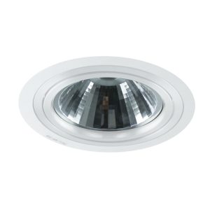 Foto principale Portafaretto orientabile AR111 da incasso 182mm Bianco Rotondo 1 posto Novaline