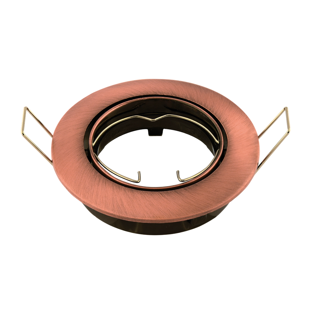 Foto principale Portafaretto orientabile GU10 / MR16 da incasso 83mm Rame Rotondo Novaline