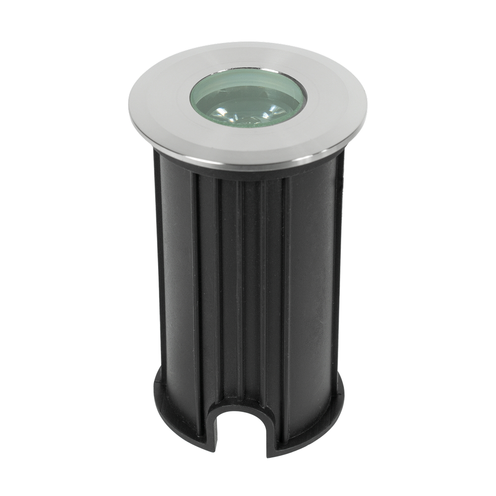Foto principale Segnapasso calpestabile Led Canova 1W da incasso Rotondo Argento satinato IP65 Bianco neutro 4000K Novaline